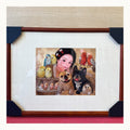 Finished custom AI portrait in warm-white presentation