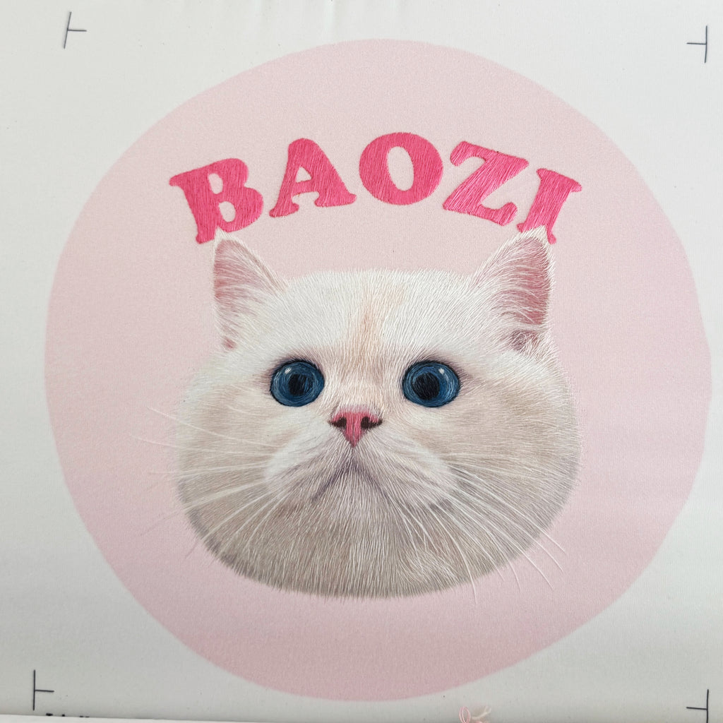 Custom Mimi Portrait – Hand-Stitched Su Embroidery