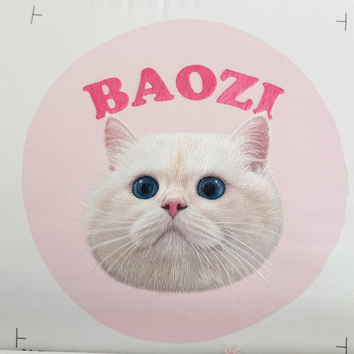 Custom Mimi Portrait – Hand-Stitched Su Embroidery